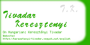 tivadar keresztenyi business card