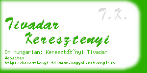 tivadar keresztenyi business card